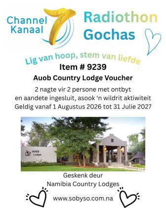 #9239 - Auob Country Lodge geskenkbewys
