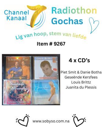 #9267 - 4 CD's - Piet Smit & Danie Botha; Kersfees met Rina Hugo & Gè Korsten; Louis Brittz; Juanita du Plessis