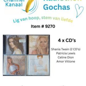 #9270 - 4 CD's - Shania Twain; Patricia Lewis; Amor Vittone; Celine Dion