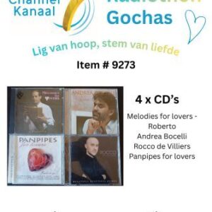 #9273 - 4 CD's - Roberto; Andrea Bocelli; Panpipes for lovers; Rocco de Villiers