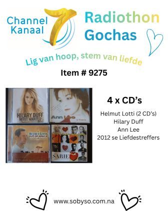 #9275 - 4 CD's - Helmut Lotti; Hilary Duff; Ann Lee; 2012 Liefdestreffers