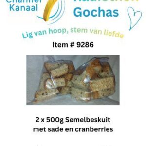 #9286 - 2 x 500g Semelbeskuit met sade en cranberries