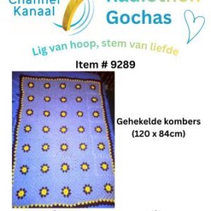 #9289 - Gehekelde kombers (120 x 84cm)