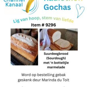 #9296 - Suurdeegbrood (Sourdough) met botteltjie marmelade op bestelling