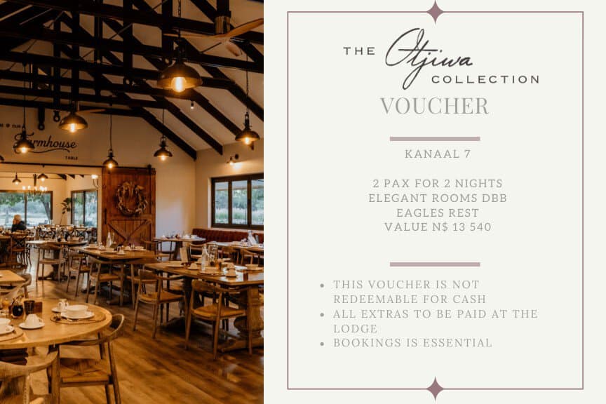 #5930 Eagles Rest Lodge Verblyf vir 2 Waarde:N$13540