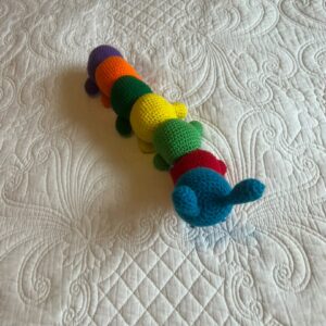 #7804 Handwerk, Handgemakte Wol wurm verskeie kleure