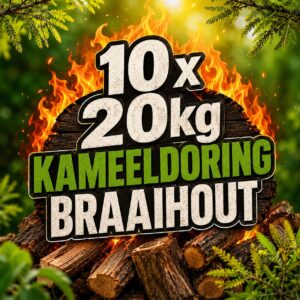#5957 10x20kg Sakke Kameeldoring Braaihout Waarde:N$800
