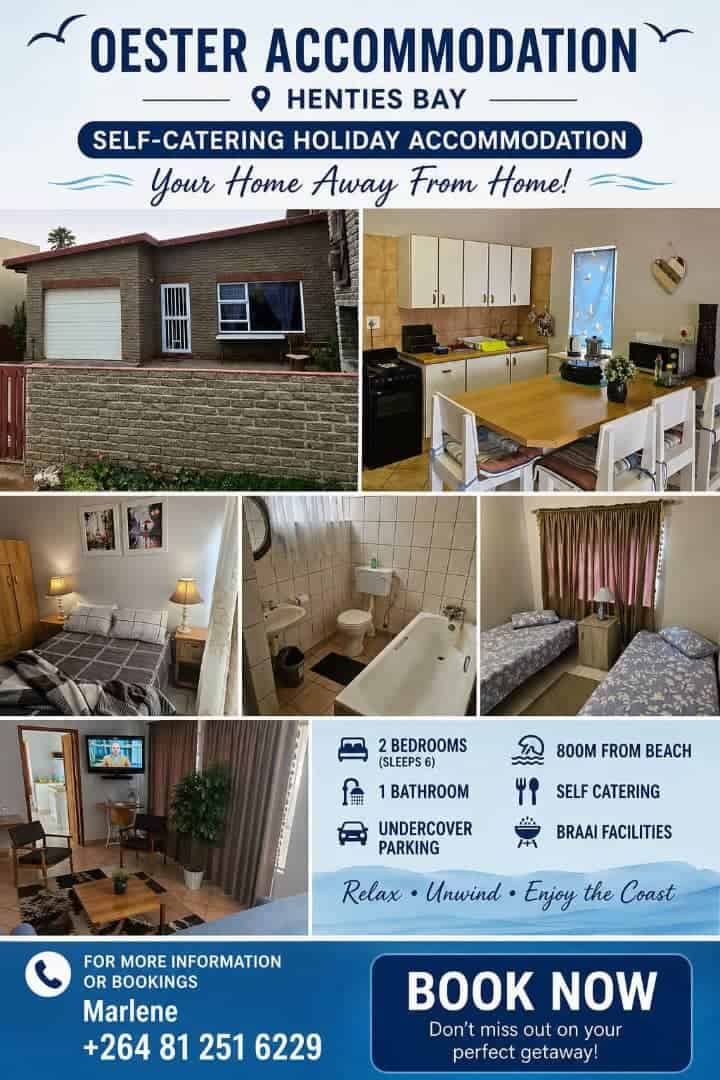 #7790 Akkomodasie, Oesterhuis te Hentiesbaai (woonstel)