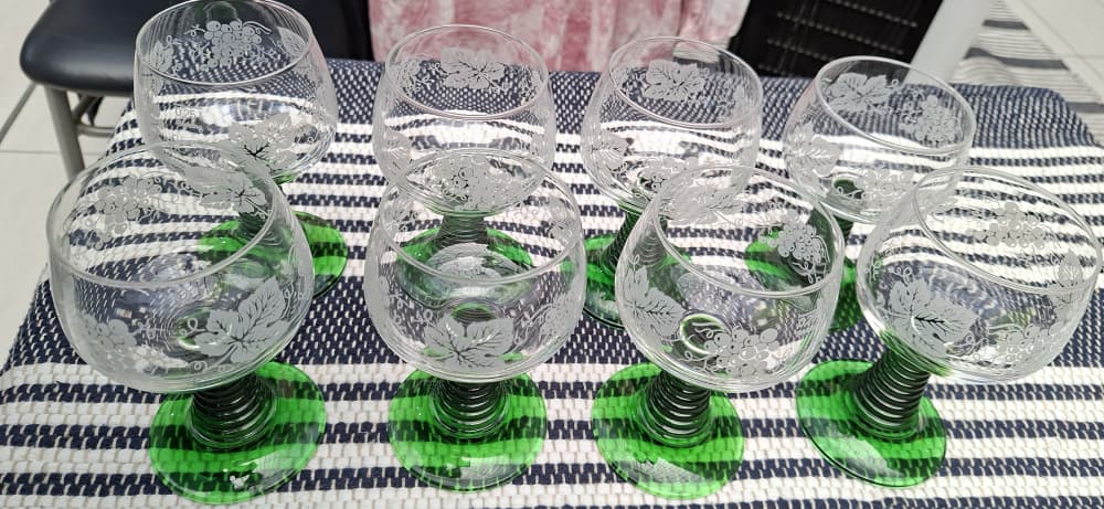 #0729 8x Glase ( groen steeljies )