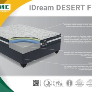#0295 Restonic idream desert firm queen size bed- Waarde N$10,000
