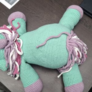 #0375 Large Handmade crocheted plush horse