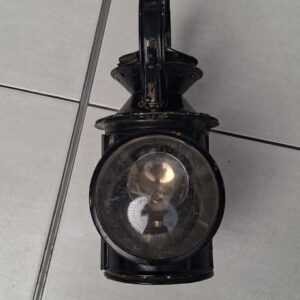 #0702 2 x Antieke Spoorweg lampe
