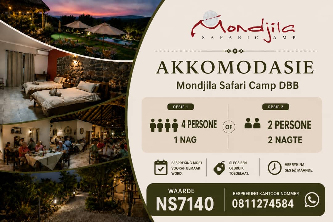 #2691: Mondjila Safari Camp Dinner, Bed & Breakfast